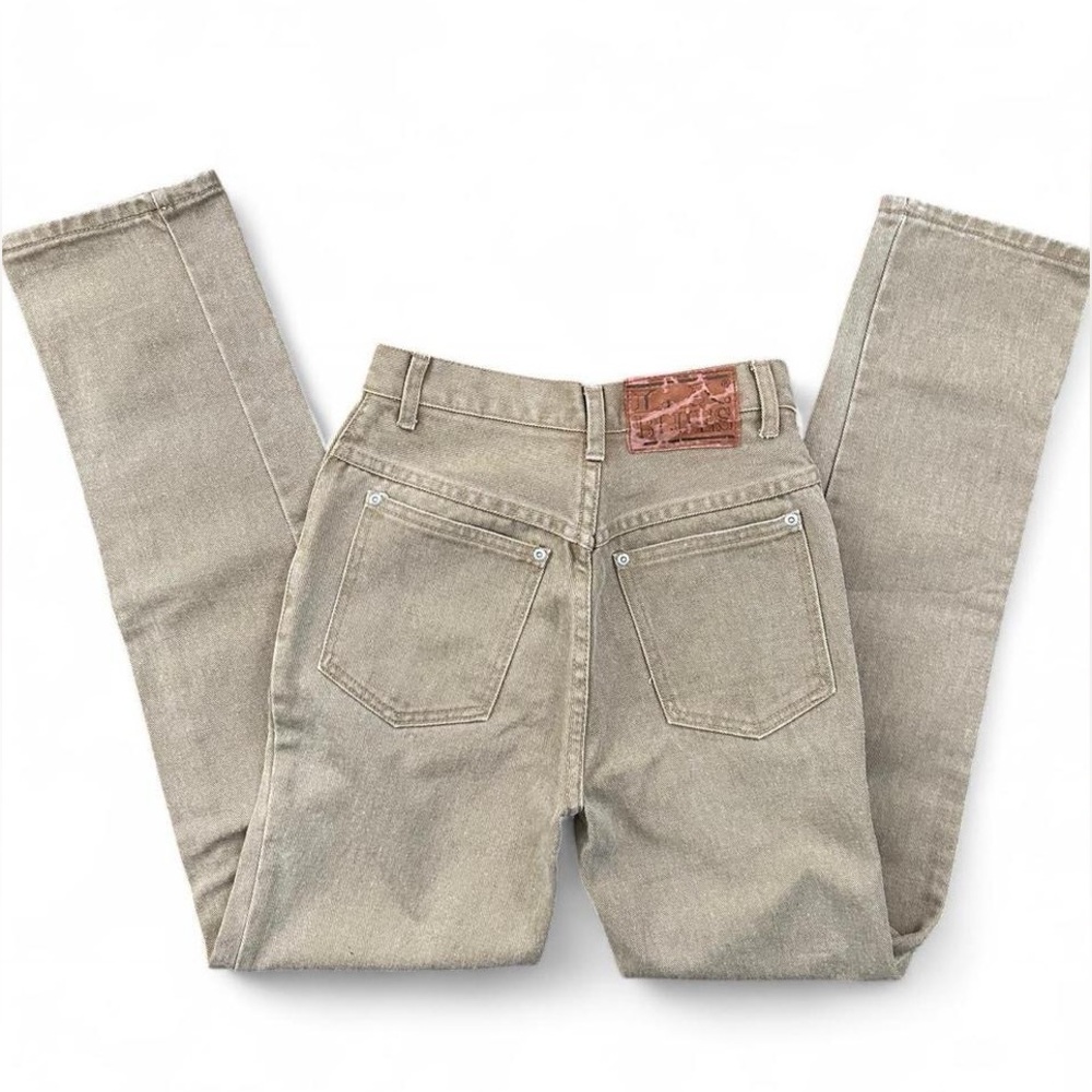 Vintage 80s/90s LA Blues Olive Green Denim Jeans Size 4